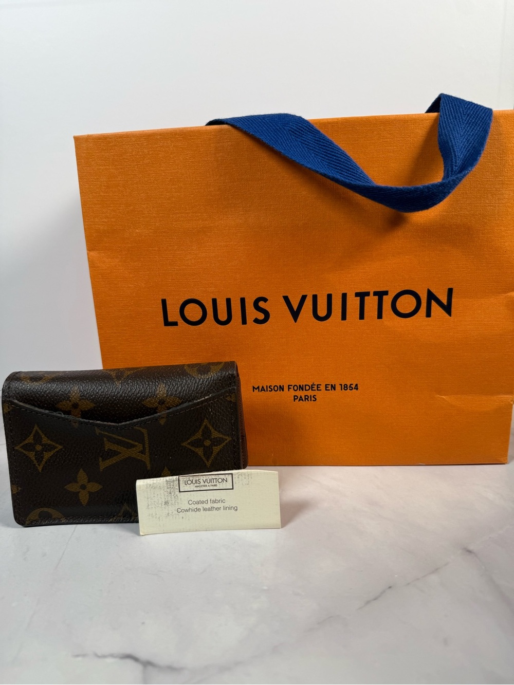 Louis Vuitton Monogram Canvas Men's Card Holder Wallet in Brown